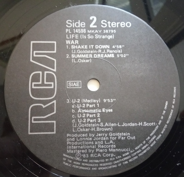 War - Life (Is So Strange) | RCA (PL 14598) - 3 War - Life (Is So Strange) | RCA (PL 14598) - 3