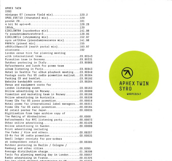 Aphex Twin - Syro | Warp Records (WARPCD247)