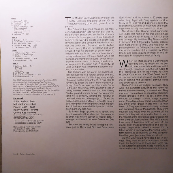 The Modern Jazz Quartet - Modern Jazz Quartet | Prestige (PRI 24005) - 2 The Modern Jazz Quartet - Modern Jazz Quartet | Prestige (PRI 24005) - 2