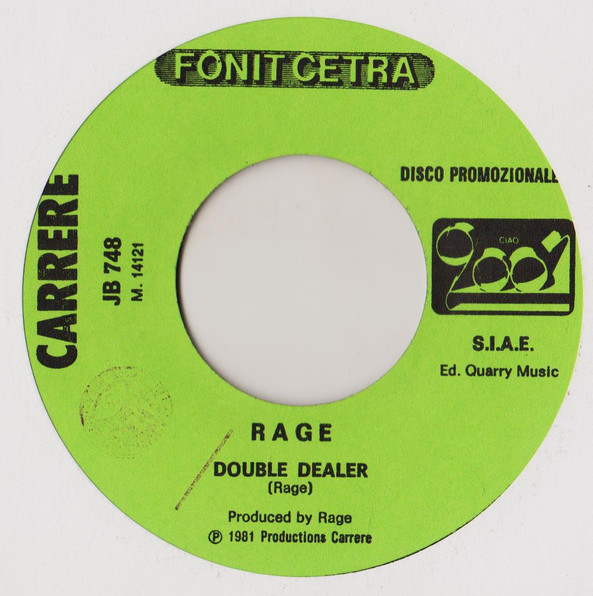 Rage / Saxon - Double Dealer / To Hell And Back Again | Carrere (JB 748) - main