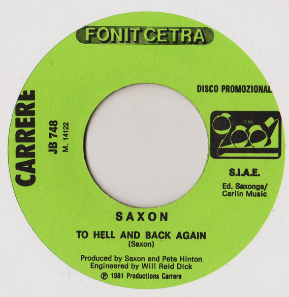 Rage / Saxon - Double Dealer / To Hell And Back Again | Carrere (JB 748) - 2