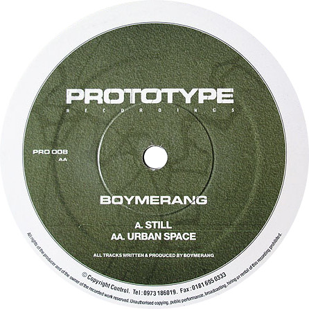 Boymerang - Still / Urban Space | Prototype Recordings (PRO 008) - 3