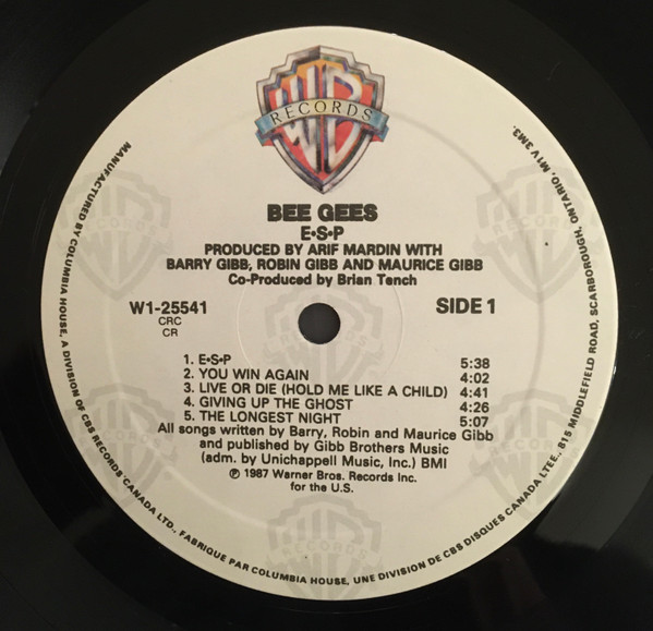 Bee Gees - E•S•P [Vinyl] | Warner Bros. Records (W1 25541) - 4