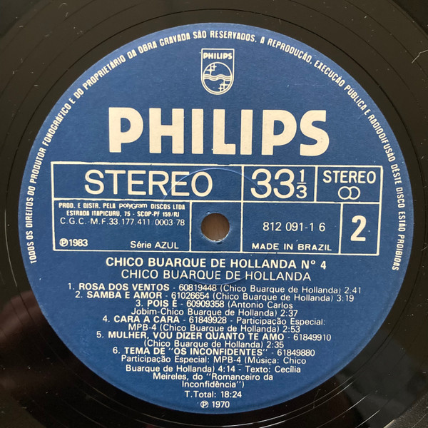 Chico Buarque De Hollanda - Nº 4 | Philips (81209116) - 4 Chico Buarque De Hollanda - Nº 4 | Philips (81209116) - 4