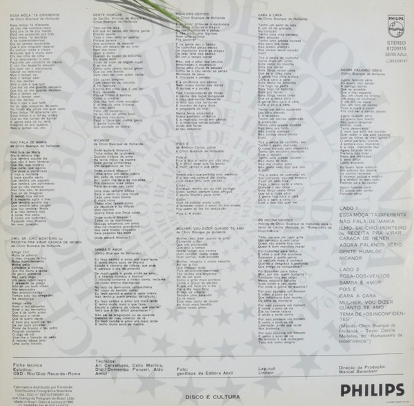 Chico Buarque De Hollanda - Nº 4 | Philips (81209116) - 2 Chico Buarque De Hollanda - Nº 4 | Philips (81209116) - 2