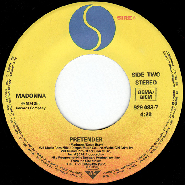 Madonna - Material Girl | Sire (929 083-7) - 4
