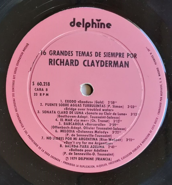 Richard Clayderman - 16 Grandes Temas De Siempre | Hispavox (S 60.218) - 4
