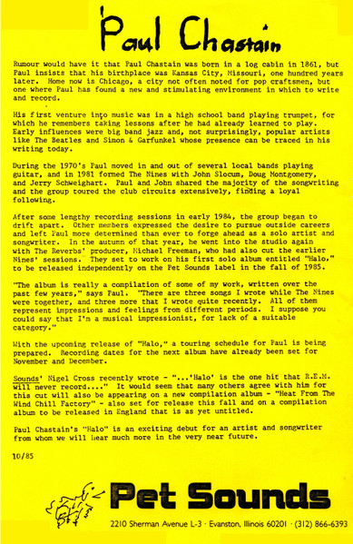 Paul Chastain - Halo | Pet Sounds (PSMA-001965) - 3 Paul Chastain - Halo | Pet Sounds (PSMA-001965) - 3