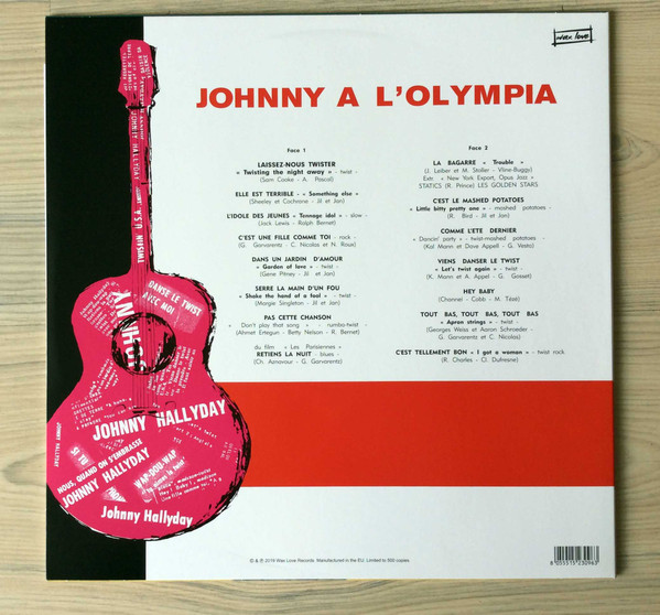 Johnny Hallyday - À l'Olympia | Wax Love Records (WLV82123) - 2 Johnny Hallyday - À l'Olympia | Wax Love Records (WLV82123) - 2