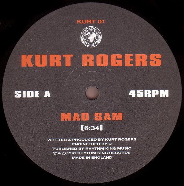 Kurt Rogers - Mad Sam | Rhythm King (KURT 01) - 2