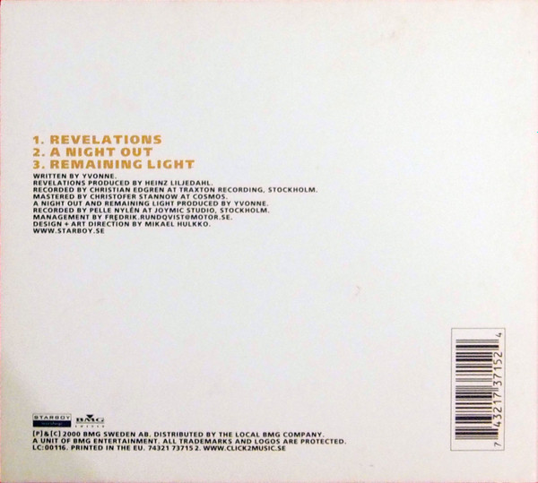 Yvonne - Revelations | BMG Sweden (74321 73715 2) - 2