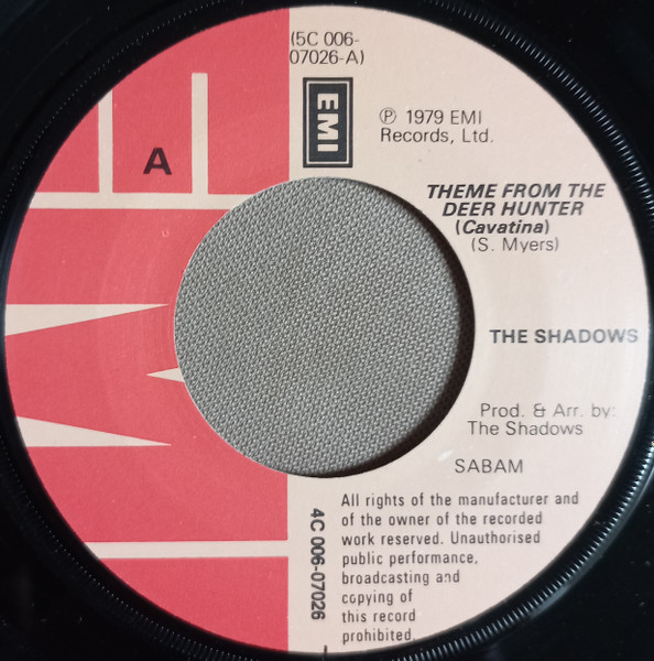 The Shadows - Theme From The Deer Hunter (Cavatina) | EMI (4C 006-07026) - 3