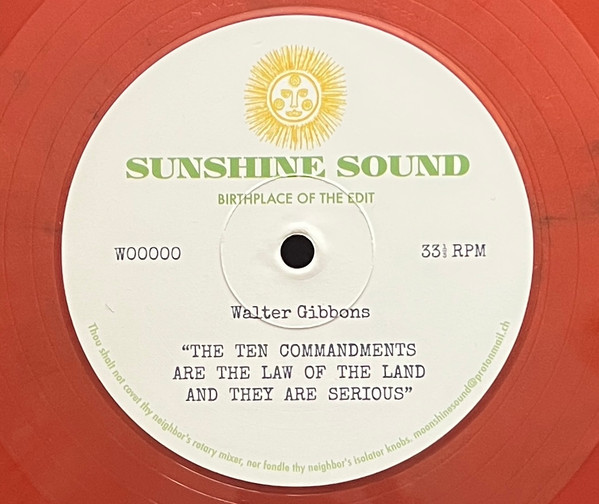 Walter Gibbons - The Ten Commandments Are The Law Of The Land | Sunshine Sound (W00000)