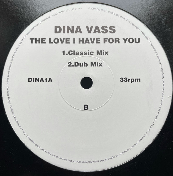 Dina Vass - The Love I Have For You | Go! Beat (DINA1A) - 3