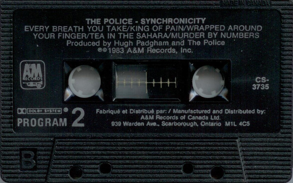 The Police - Synchronicity | A&M Records (CS-3735) - 4 The Police - Synchronicity | A&M Records (CS-3735) - 4