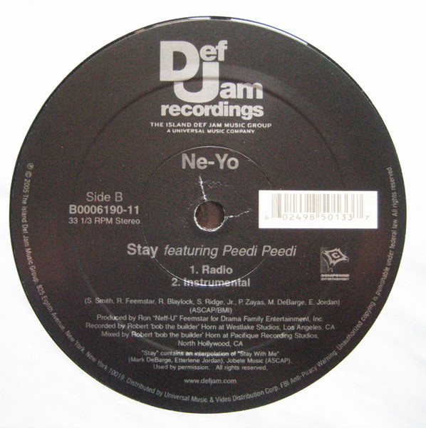 Ne-Yo - So Sick B/W Stay | Def Jam Recordings (B0006190-11) - 2 Ne-Yo - So Sick B/W Stay | Def Jam Recordings (B0006190-11) - 2