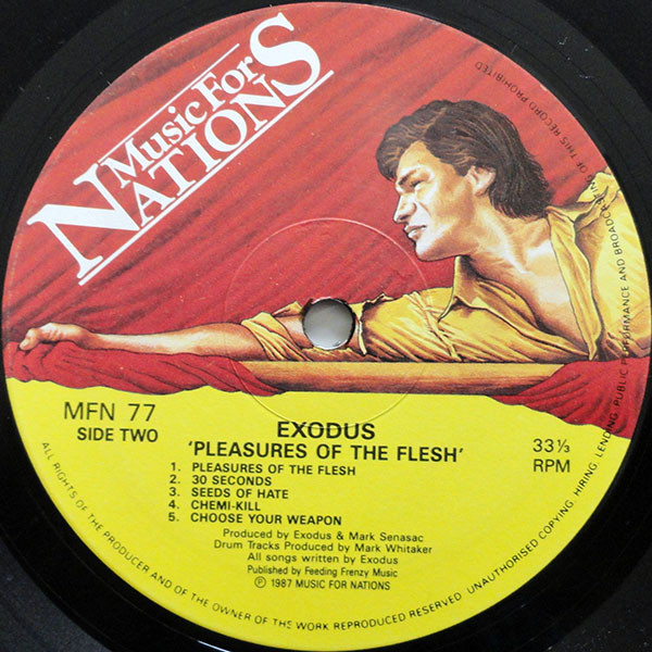 Exodus - Pleasures Of The Flesh | Music For Nations (MFN 77) - 4