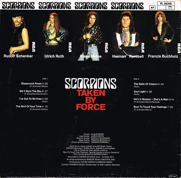 Scorpions - Taken By Force | RCA Victor (PL 28309) - 2 Scorpions - Taken By Force | RCA Victor (PL 28309) - 2