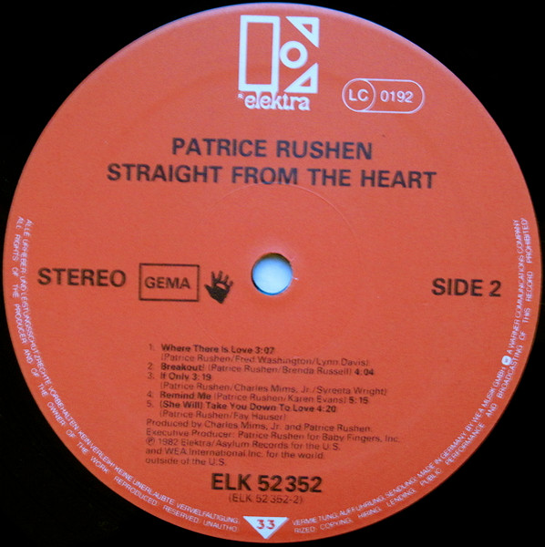 Patrice Rushen - Straight From The Heart | Elektra (ELK K 52 352) - 4 Patrice Rushen - Straight From The Heart | Elektra (ELK K 52 352) - 4