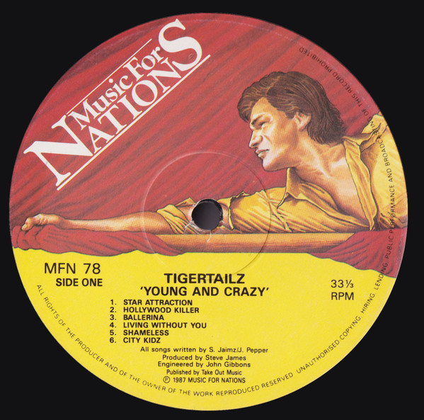 Tigertailz - Young And Crazy | Music For Nations (MFN 78) - 3