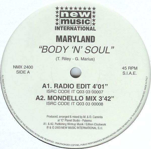 Maryland - Body 'n' Soul | New Music International (NMX 2400) - 3 Maryland - Body 'n' Soul | New Music International (NMX 2400) - 3