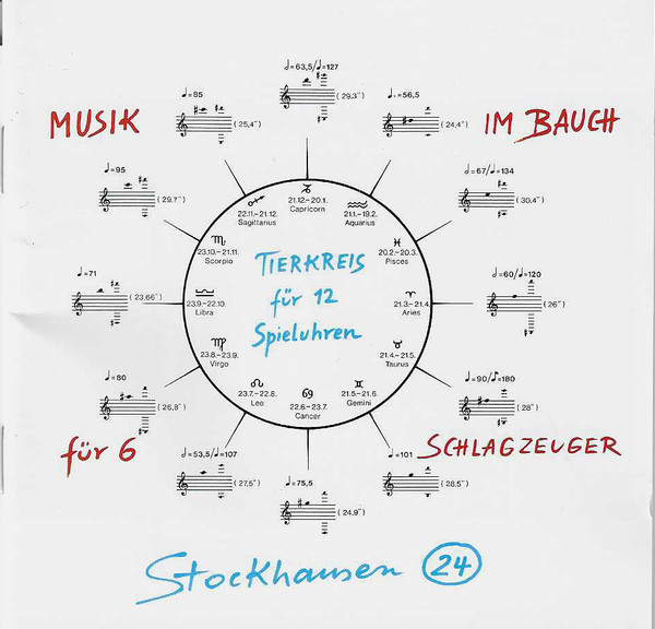 Tierkreis Für 12 Spieluhren / Musik Im Bauch /