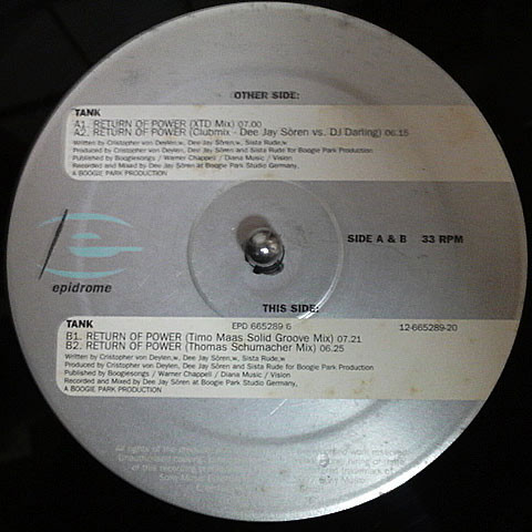 Tank - Return Of Power | Epidrome (EPD 665289 6) - main