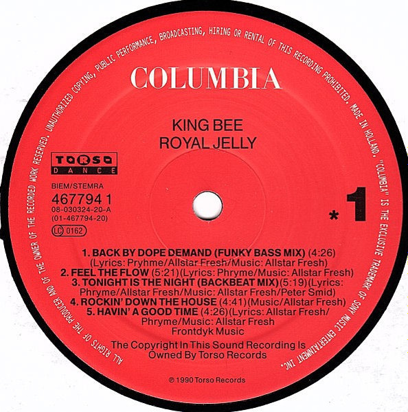 King Bee - Royal Jelly | Columbia (467794 1) - 3 King Bee - Royal Jelly | Columbia (467794 1) - 3