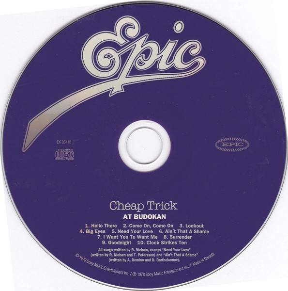 Cheap Trick - At Budokan [CD] | Epic (EK 86448) - 3