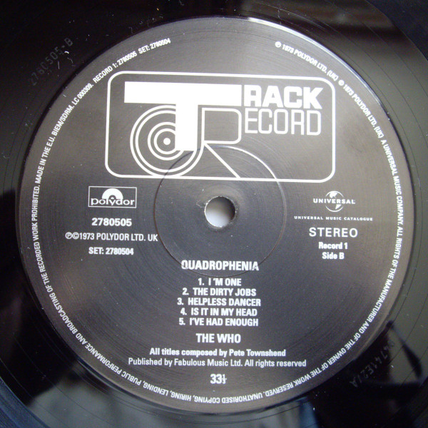 The Who - Quadrophenia | Track Record (2780504) - 3