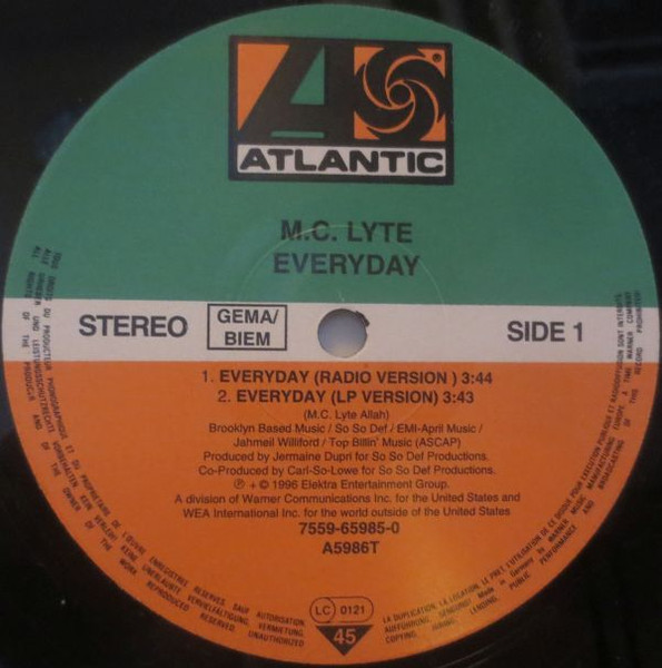 MC Lyte - Everyday | Atlantic (A5986T) - 3 MC Lyte - Everyday | Atlantic (A5986T) - 3