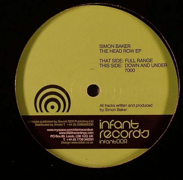 Simon Baker - The Head Row EP | Infant Records (infant008)