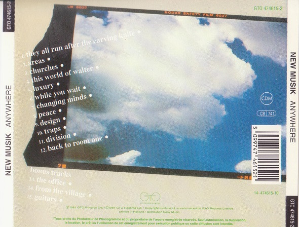 New Musik - Anywhere | GTO (GTO 474615-2) - 2