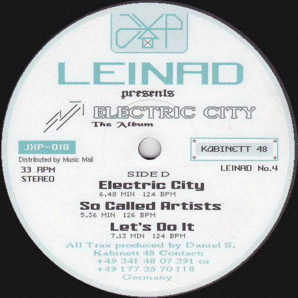 DJ Leinad - Electric City - The Album | JXP (JXP-018) - 4 DJ Leinad - Electric City - The Album | JXP (JXP-018) - 4