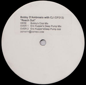 Bobby D'Ambrosio With C.J. - Reach Out | Definity Records (DF013)