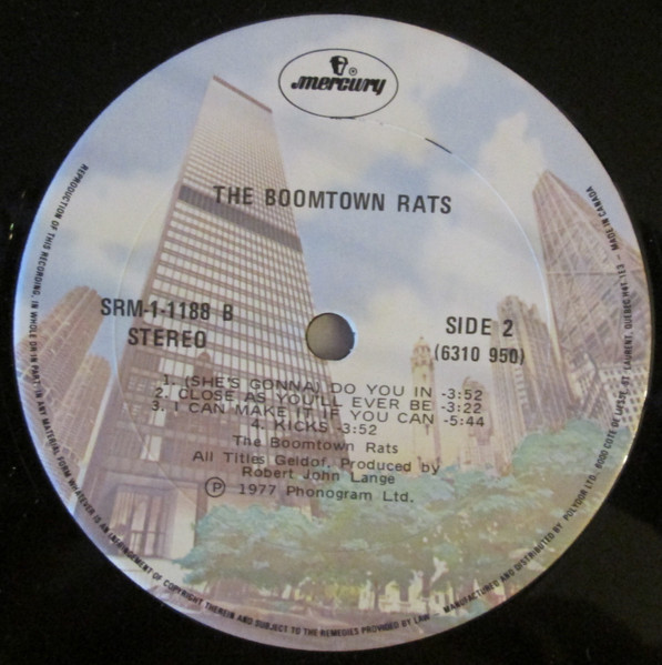 The Boomtown Rats - The Boomtown Rats | Mercury (SRM-1-1188) - 4 The Boomtown Rats - The Boomtown Rats | Mercury (SRM-1-1188) - 4