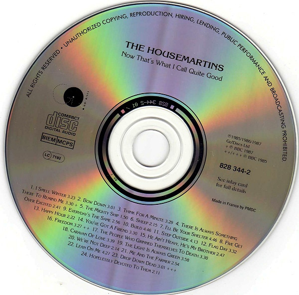 The Housemartins - Now That's What I Call Quite Good | Go! Discs (828 344-2) - 3