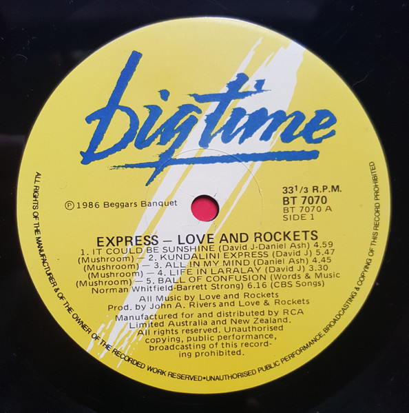 Love And Rockets - Express | Big Time (BT 7070) - 4