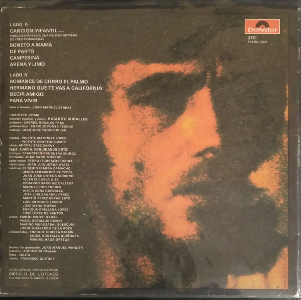 Joan Manuel Serrat - Joan Manuel Serrat | Polydor (2121)