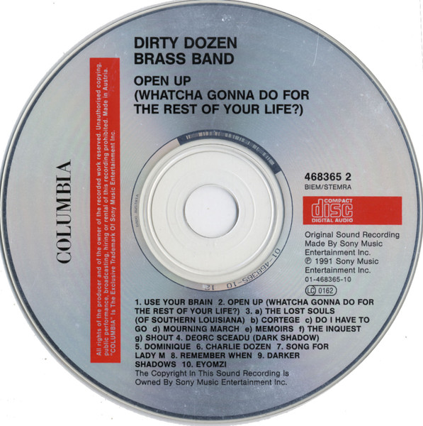 The Dirty Dozen Brass Band - Open Up (Whatcha Gonna Do For The Rest Of Your Life?) | Columbia (468365 2) - 3