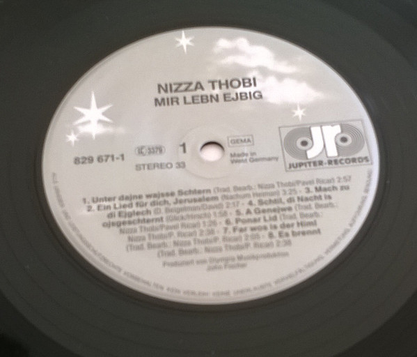 Nizza Thobi - Mir Lebn Ejbig | Jupiter Records (829 671-1) - 4