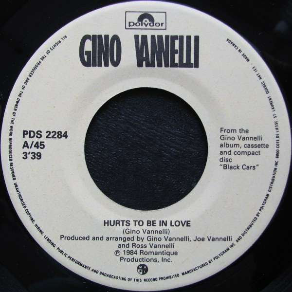 Gino Vannelli - Hurts To Be In Love (7") [Vinyl] | Polydor (PDS 2284) - 3
