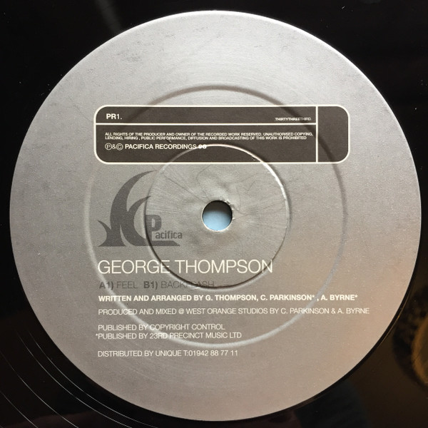 George Thompson - Feel / Backflash | Pacifica Recordings (PR1) - 2