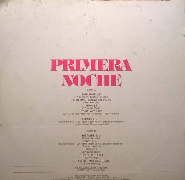 The Romantic Moods Orchestra - Primera Noche | Yupy (13.0695/3) - 2