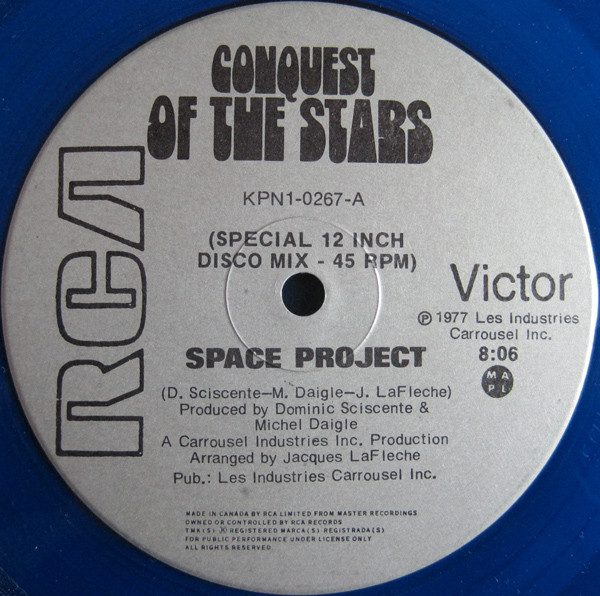 Space Project - Conquest Of The Stars (12" - Limited Edition - Blue Transparent Vinyl) [Vinyl] | RCA Victor (KPN1-0267) - 3