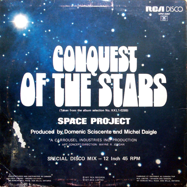 Space Project - Conquest Of The Stars (12" - Limited Edition - Blue Transparent Vinyl) [Vinyl] | RCA Victor (KPN1-0267) - 2
