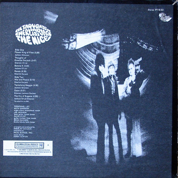 The Nice - The Thoughts Of Emerlist Davjack | Columbia Special Products (P 11633) - 2