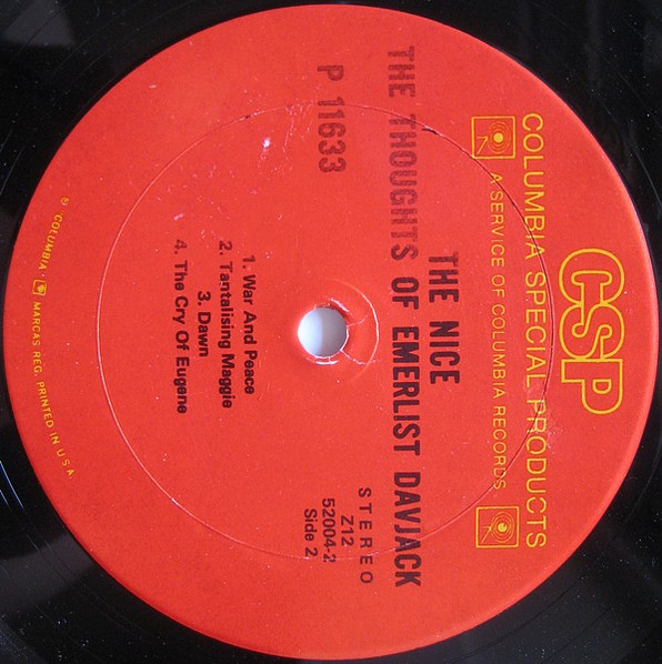 The Nice - The Thoughts Of Emerlist Davjack | Columbia Special Products (P 11633) - 4