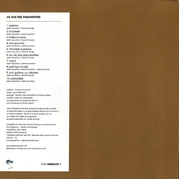 Alain Souchon - Au Ras Des Pâquerettes | Virgin (7243 8486222) - 4 Alain Souchon - Au Ras Des Pâquerettes | Virgin (7243 8486222) - 4