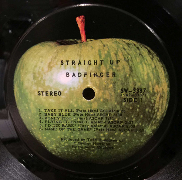 Badfinger - Straight Up | Apple Records (SW-3387) - 3